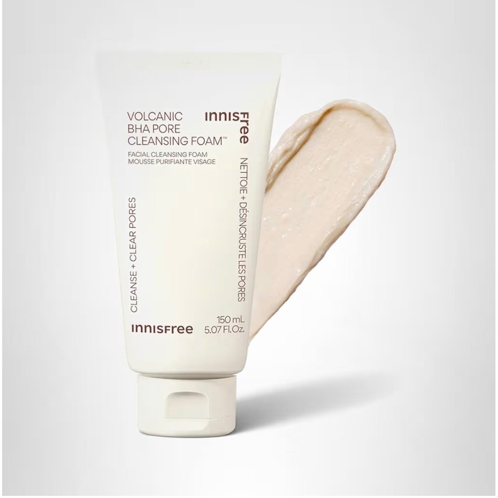 Innisfree Volcanic BHA Pore Cleansing Foam Facial Wash 150ml 5.07 Fl‎ Oz